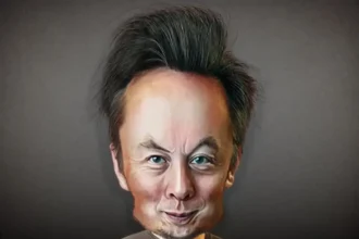 Elon musk caricature