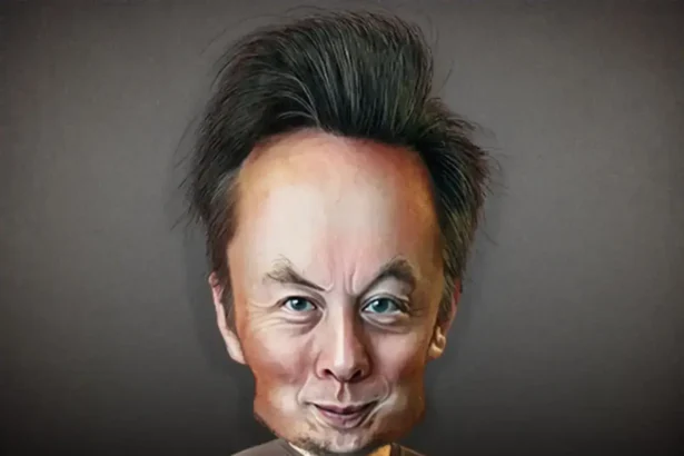 Elon musk caricature
