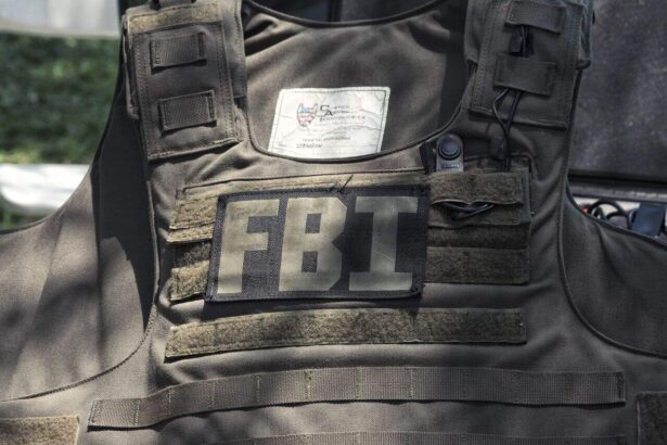 A used fbi protective vest.