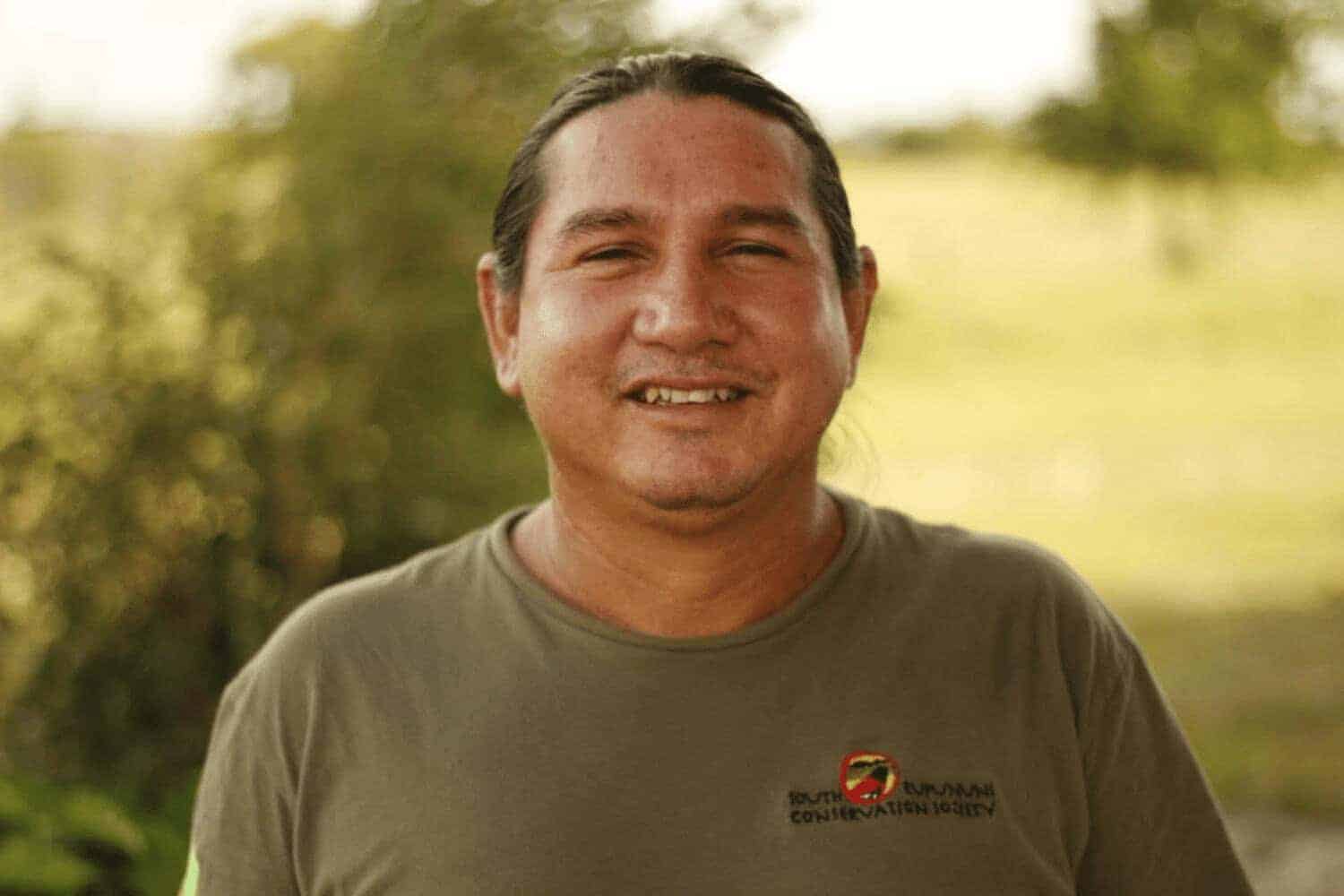 One of the Conservationists Leroy Ignacio, of Guyana