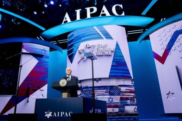 Mike pence speaks at an aipac policy event