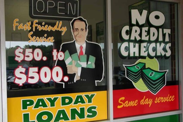 Payday loan business window graphics