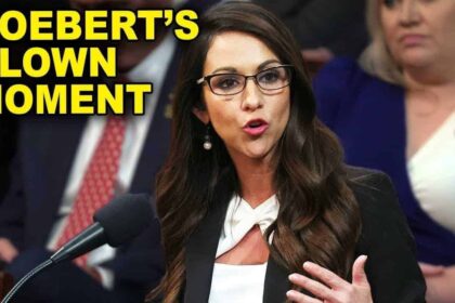 Lauren boebert speaking at a mic