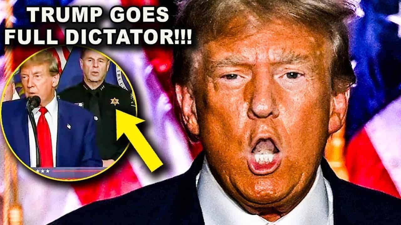 Donald trump yelling and looking very orange.