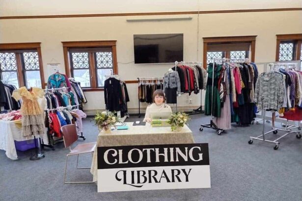 The library borrow clothing and books