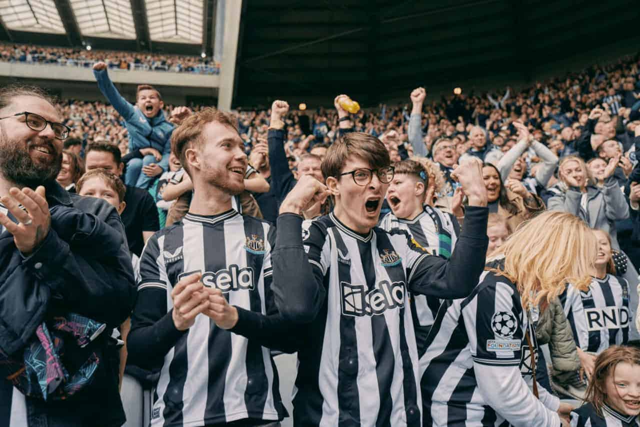 Newcastle United players and fans