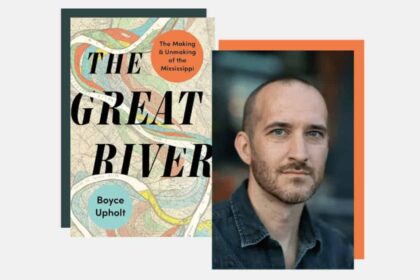 The great river book with a photo of the author.