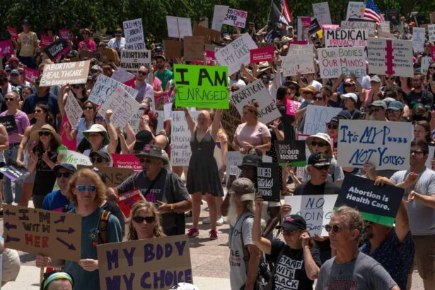 An june 2024 abortion rally in downtown nashville took protesters on a route to the state capitol and the federal courthouse.