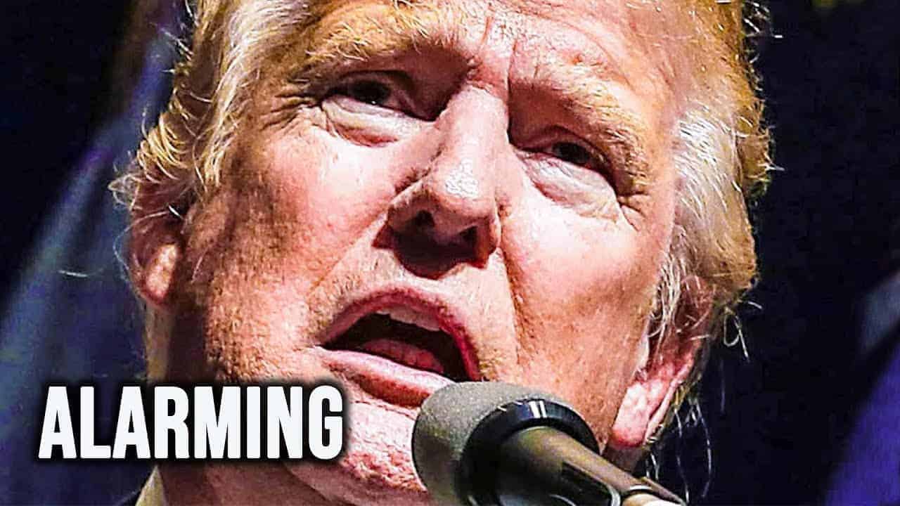 Donald trump appears sweaty and confused