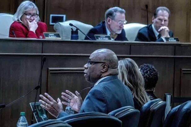 Clarence carter, commissioner of the department of human services, addressing a tennessee senate panel on jan. 24, 2024.