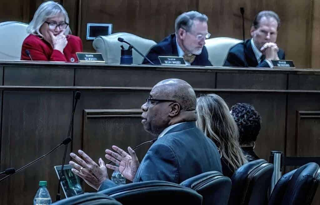 Clarence Carter, commissioner of the Department of Human Services, addressing a Tennessee Senate panel on Jan. 24, 2024.