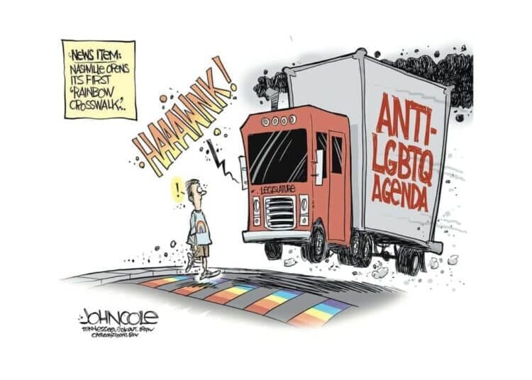 Gop is anti lgbtqpolitical cartoon