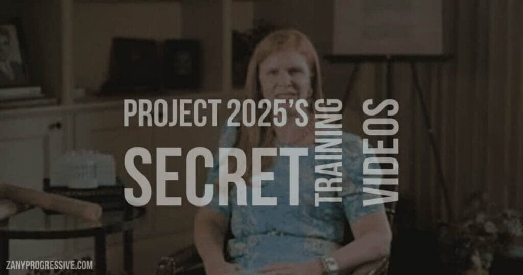 Screenshot from one of Project 2025’s secret training videos