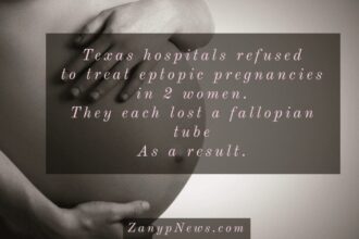 Pregnant woman’s belly in sepia