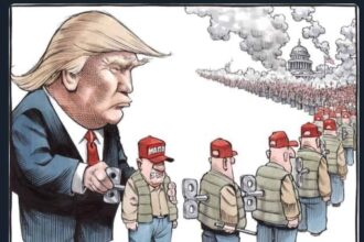 Trump political cartoon