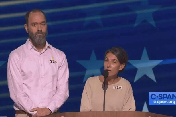 Parents of a son taken hostage by hamas speak at the 2024 dnc.