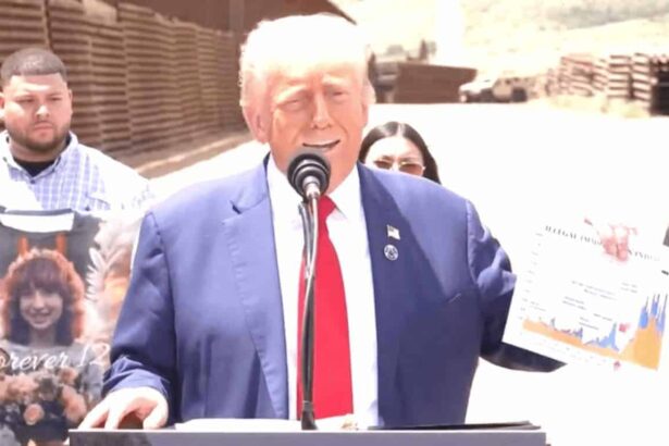 Screengrab of trump speaking in arizona/youtube