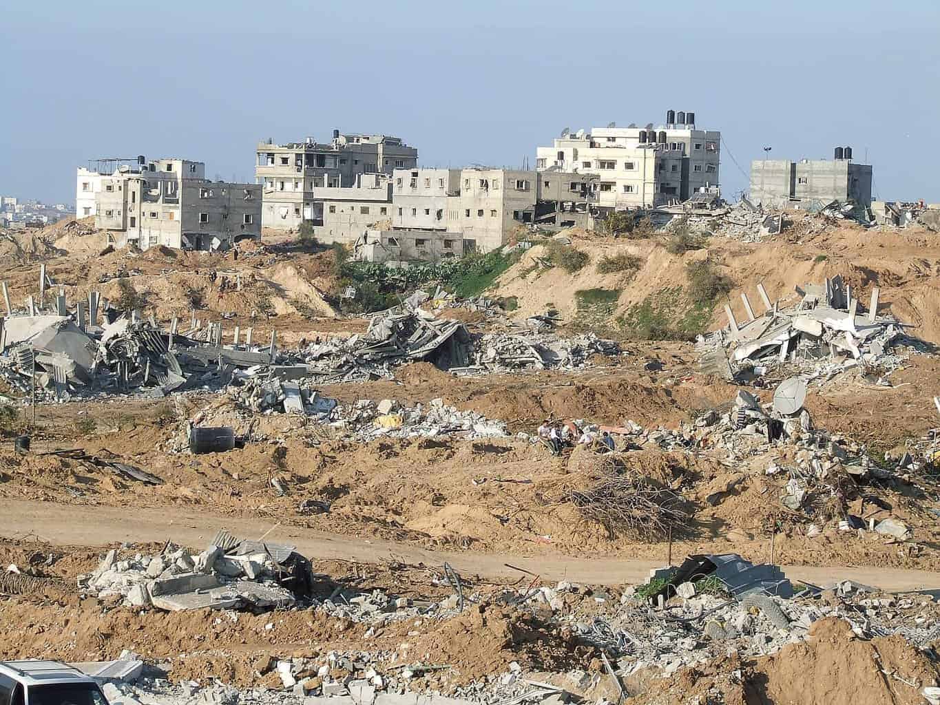 Destruction of homes in gaza