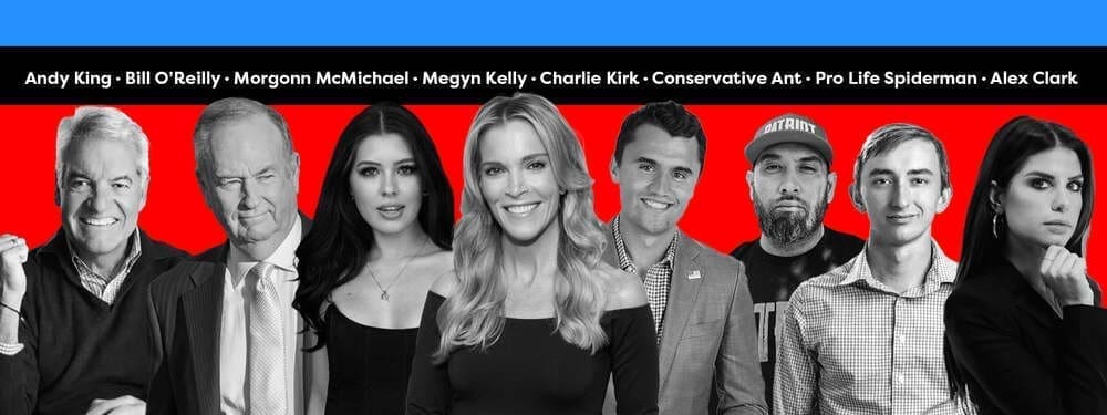 Banner of spokespersons for the freedom20 water company