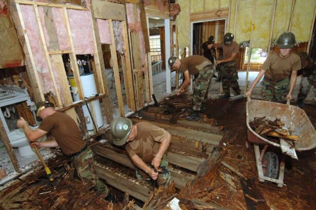 Cleaning up after hurricane katrina
