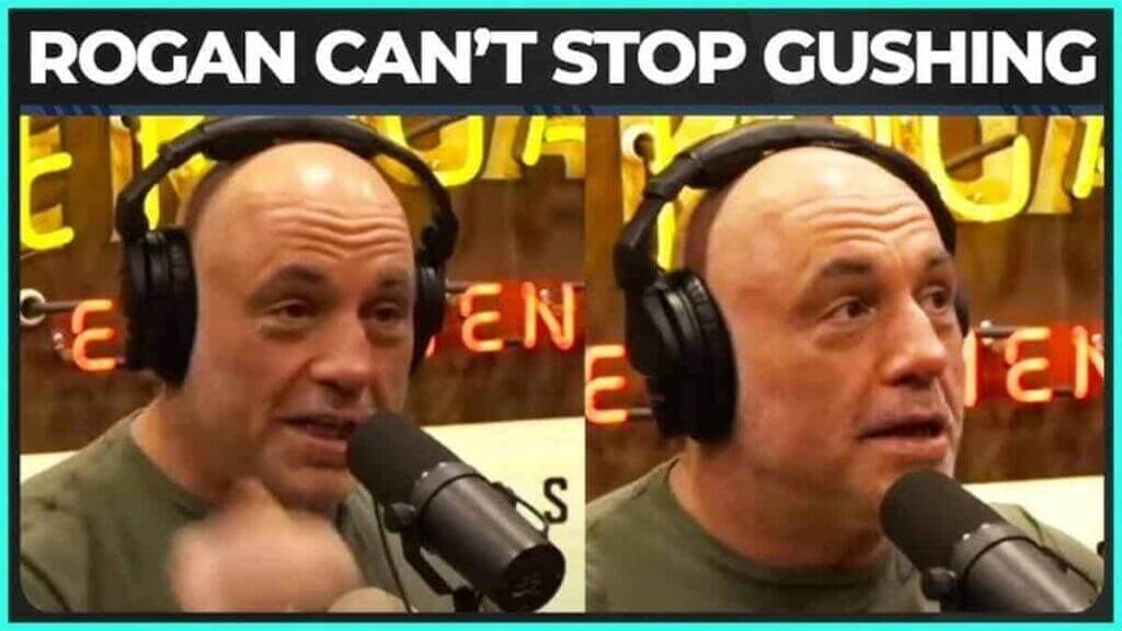 Joe Rogan on his podcast set