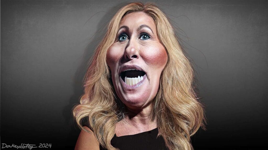 Marjorie taylor greene caricature