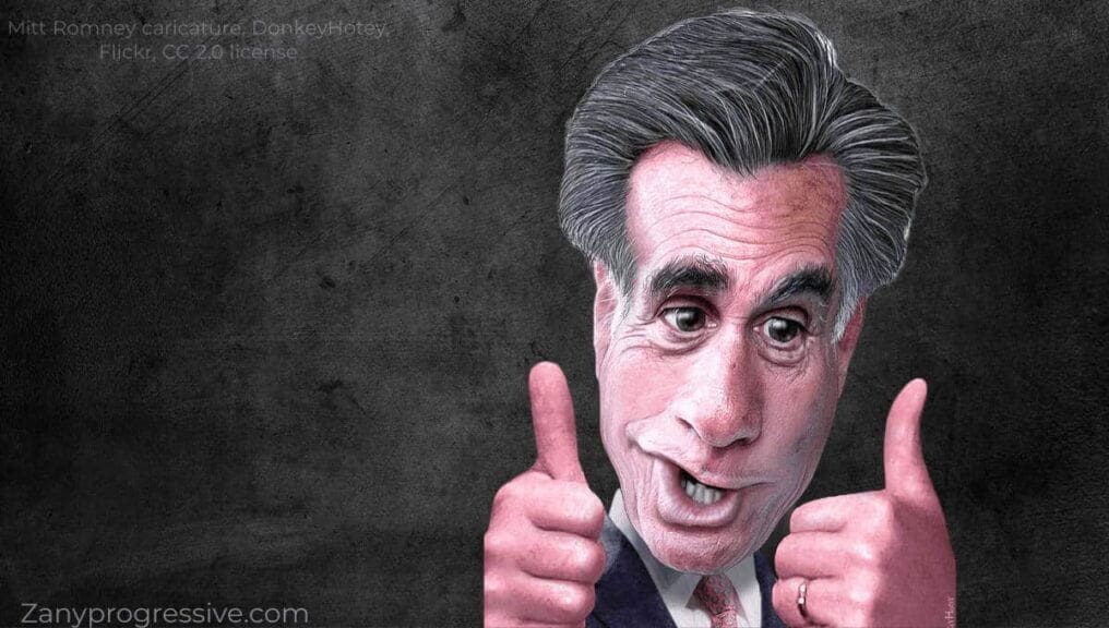 Caricature of Mitt Romney