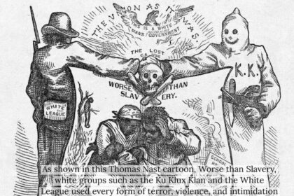 Cartoon from the 1800’s depicting white nationalism as being worse than slavery