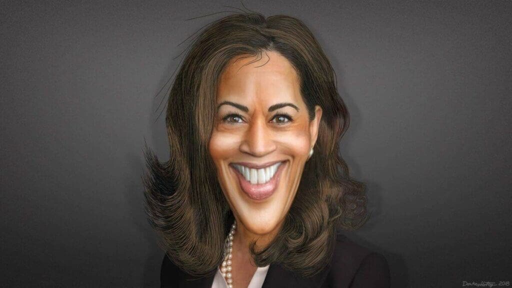 Caricature of Kamala Harris