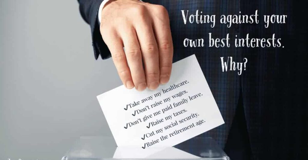 Voter voting against their own best interests