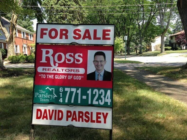 How trump’s proposals affect housing costs a realtor’s for sale sign in Ohio.