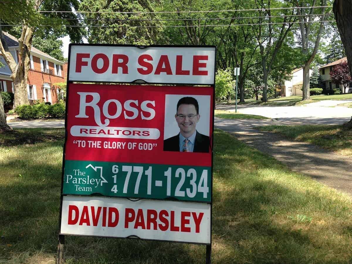 How trump’s proposals affect housing costs a realtor’s for sale sign in Ohio.