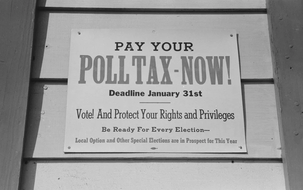 Systemic racism poll tax sign
