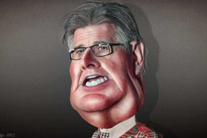 Caricature of lt. Governor of texas, dan patrick