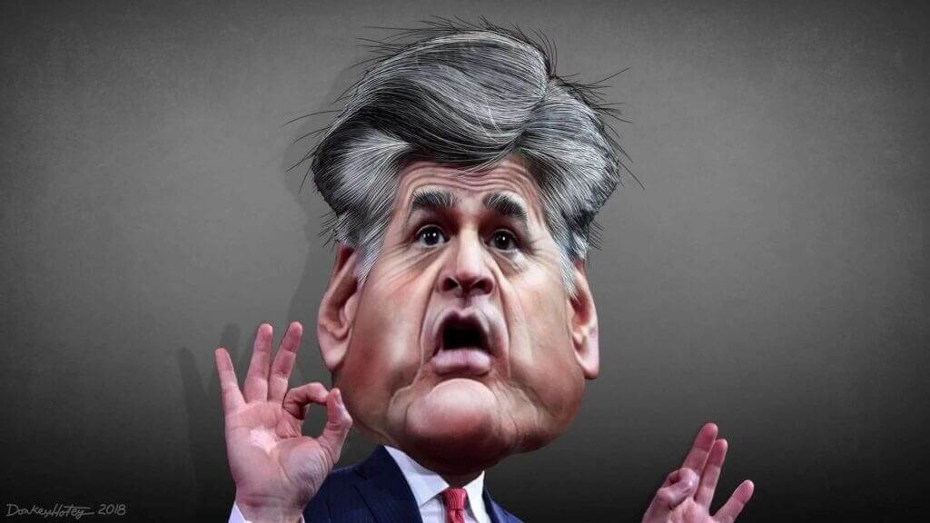 Caricature of Sean Hannity
