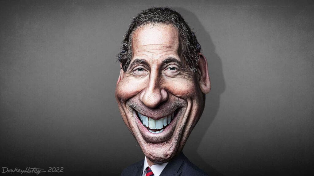 Caricature of Jamie Raskin