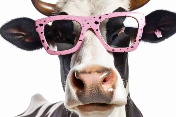 Raw milk avian flu funny cow wearing pink sunglasses