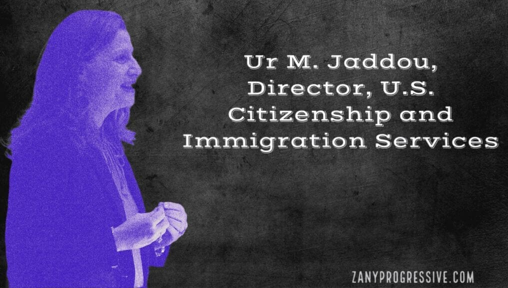 Ur M. Jaddou, Director, U.S. Citizenship and Immigration Services gave remarks during the annual Bill of Rights Day Naturalization Ceremony at the National Archives rotunda on December 15, 2022.