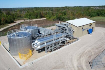 A company called hydrostor pumps water in and out of caverns to store energy generated by renewables.