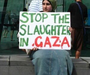Gaza, stop the slaughter protesters
