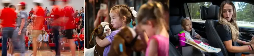 Young participants show goats during a fundraising event for the FFA program and other photos