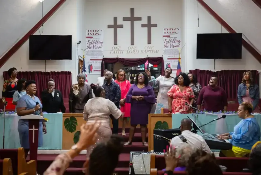 Worship service in Texas