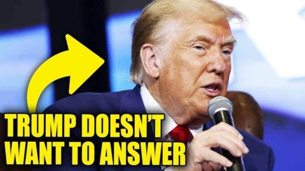 Donald Trump holding a microphone