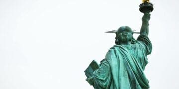 Massachusetts mother Back of the Statue of Liberty