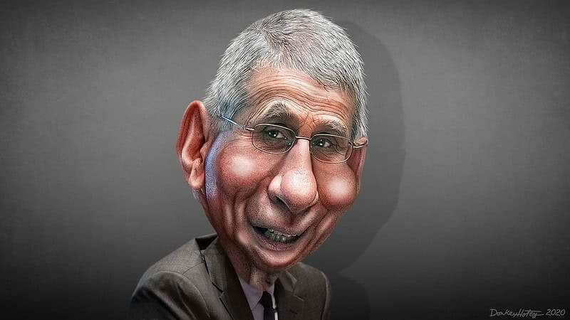 Official pardon documents issued by President Joe Biden for people like Dr. Fauci. Caricature of Dr. Anthony Fauci