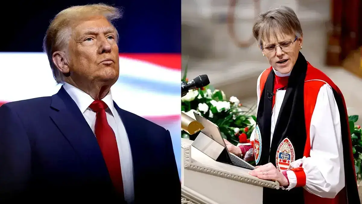 Donald trump and bishop budde