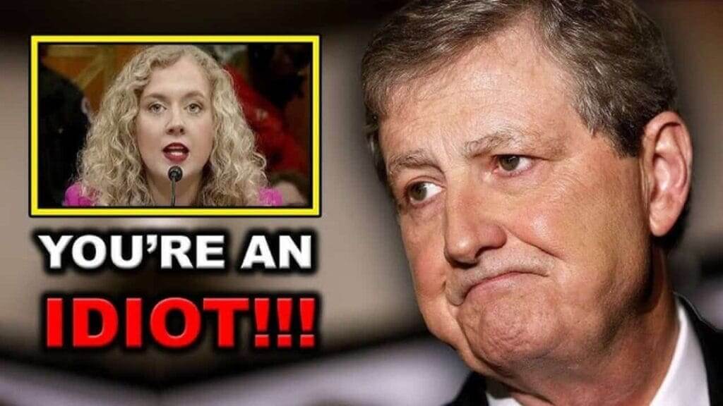 Senator John Kennedy and a female witness