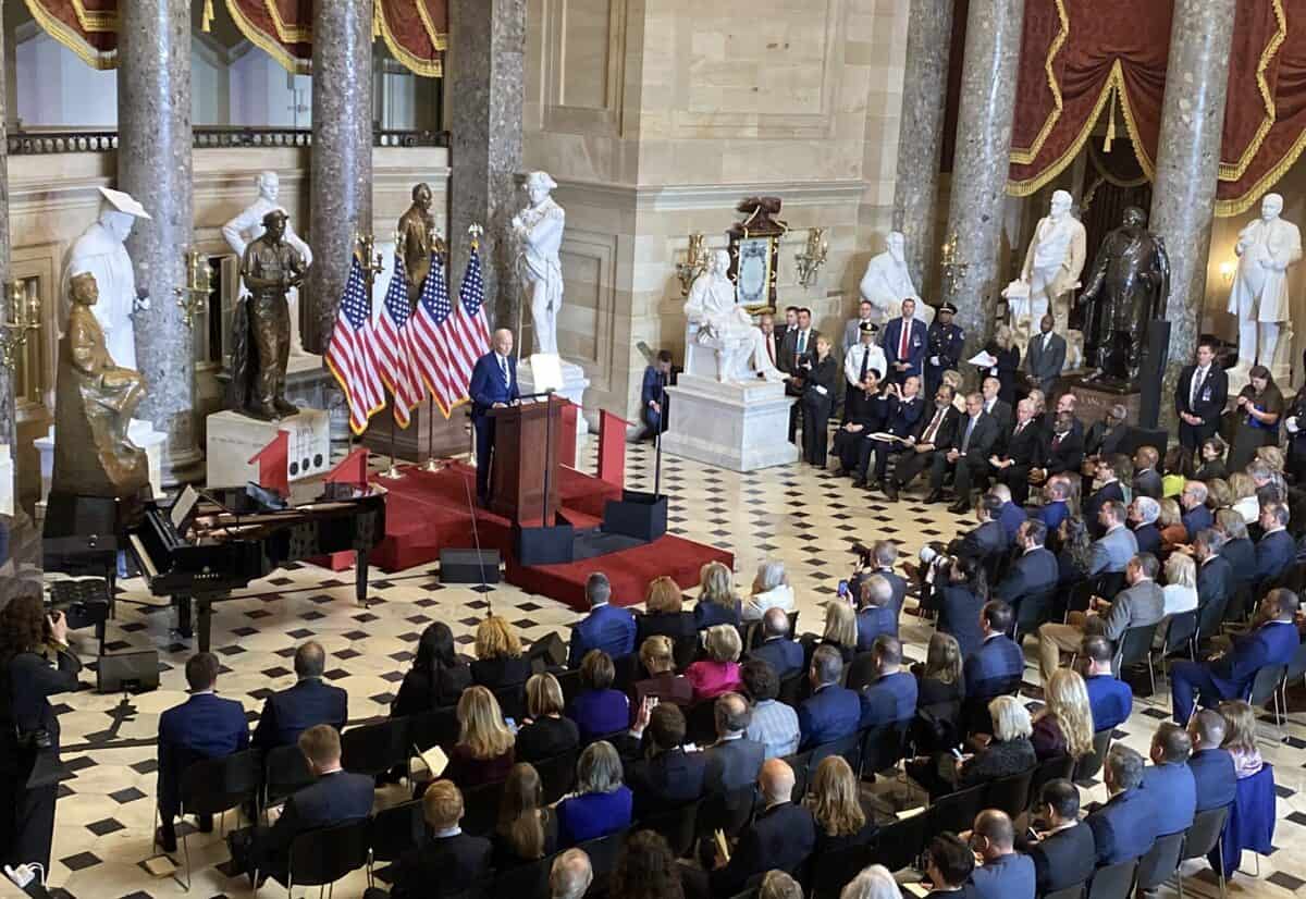 Joe Biden in church