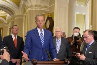 New speaker of the house john thune speaks to the press