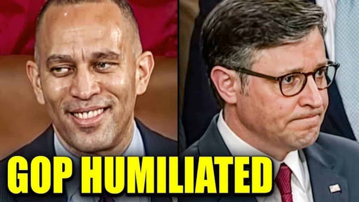 Hakeem jeffries and speaker mike johnson